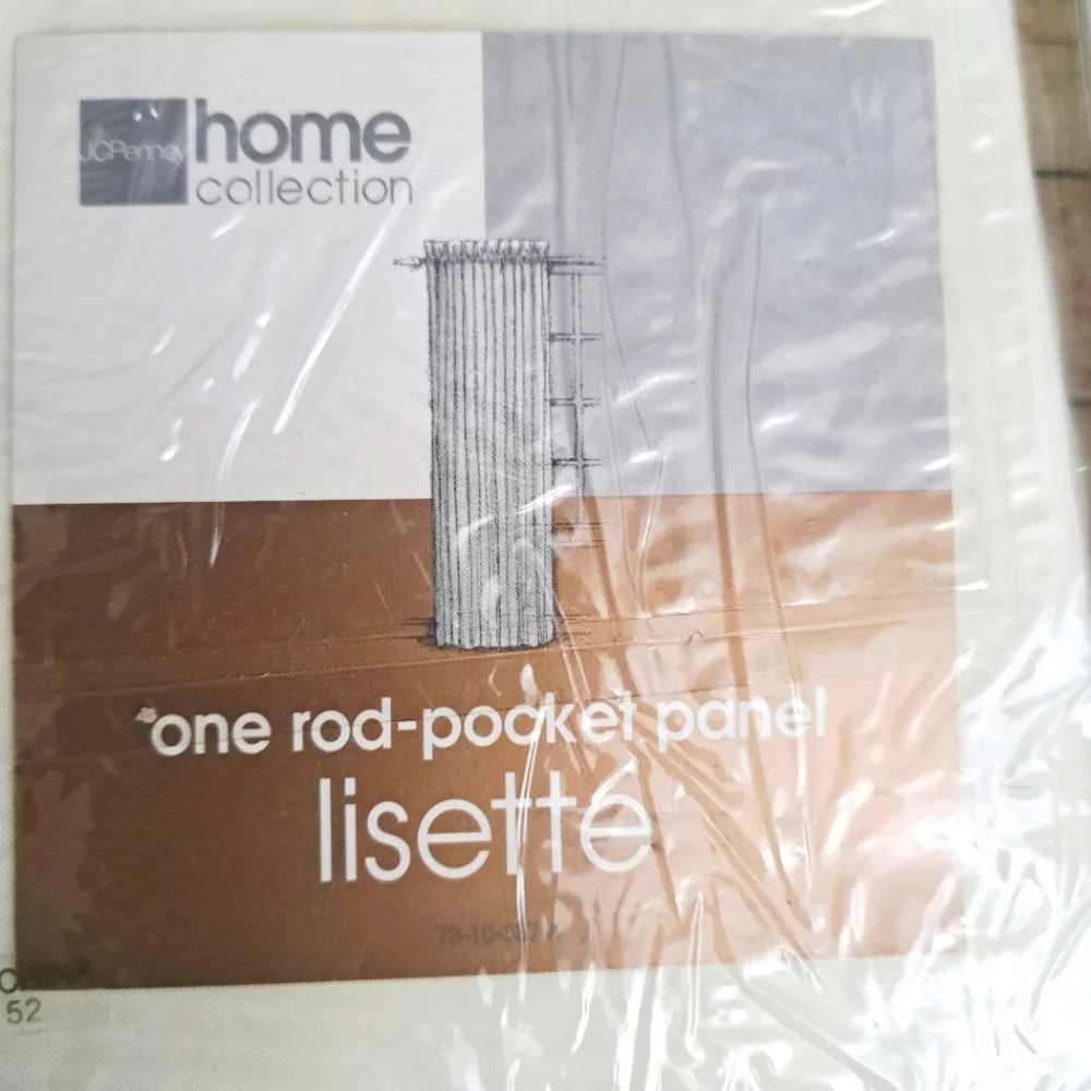 Lot of 3 JCP Home Collections Lisette One-Rod Pocket Panel Cream 60